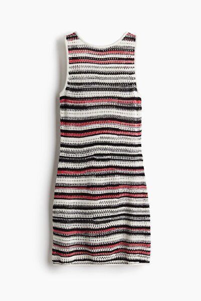 H&M Delik Desenli Triko Elbise