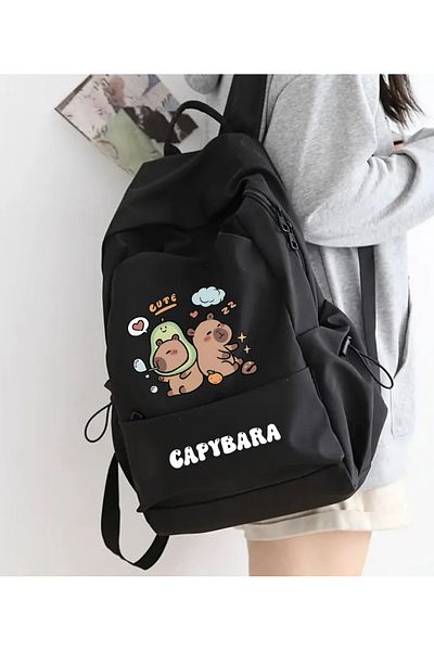 Toum Capybara Series Printed Backpack School Bag
