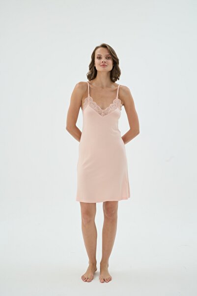 Sevim 17277 ЖІНОЧА КОРОТКА НІЧНА СУКНЯ З ТОНКИМИ ПЛЕЧАМИ