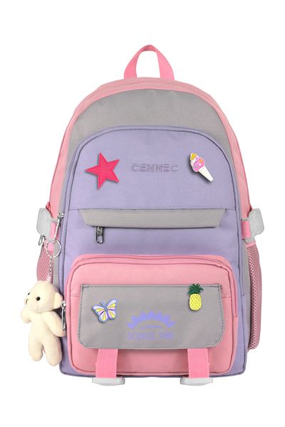 Famebag Ümit Çanta Licensed Multi-Compartment Colorful Backpack - 5072