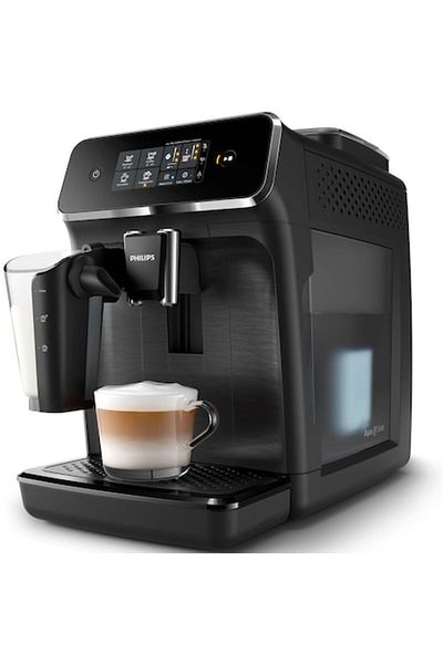 Philips Aparat de cafea, Philips, 1500W, 3 tipuri de băuturi, Ecran tactil, Spumator de lapte, 1,8L, Negru