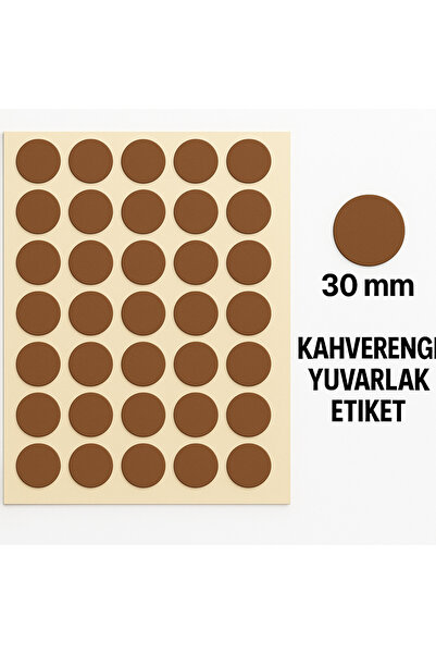 Kalite Barkod Okrugla etiketa 30 mm smeđe boje 600 komada etiketa - kvaliteta...