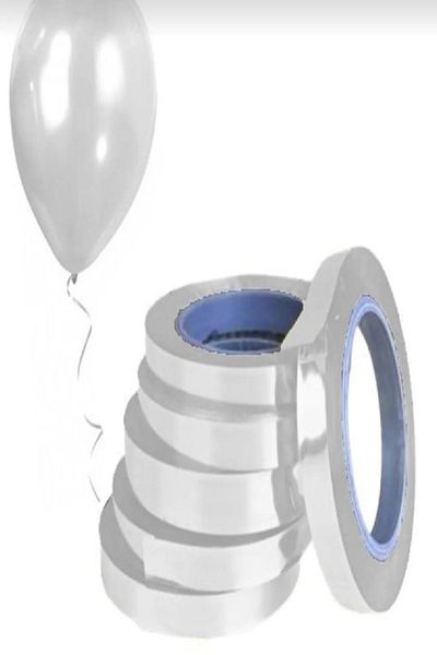 Bkmc White Color White Shiny Metallized Raffia 25 Meters - Raffia Balloon String and Gift Package Decoration Strip