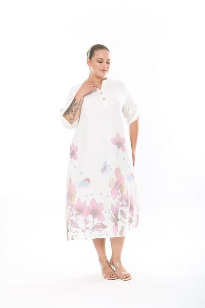 XL Modam Women's Woven Viscosa Printed Plus Size Dress
