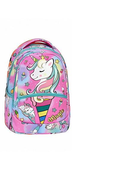 Çanta Limanı Unicorn Patterned Pink Primary School Backpack + Lunchbox (2303)