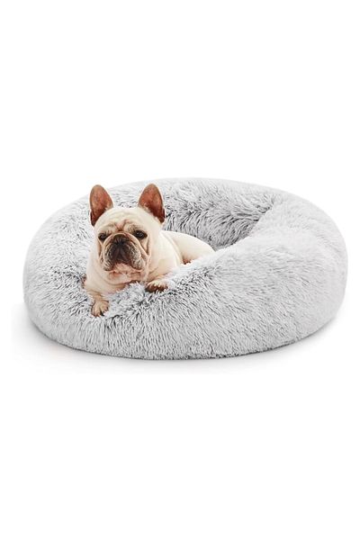 OEM Culcuș pentru animale de companie, căptușit, diametru 40 cm, detașabil, ușor de spălat, Gri