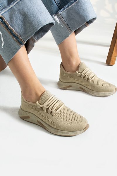 ŞNG Ayakkabı Beige Unisex Casual Sneaker
