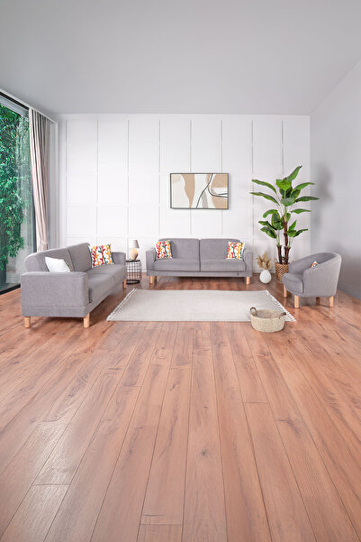 Kilim Mobilya Bohem's Koltuk Takımı Yüksek Ayaklı 3 3 1 Açık Gri