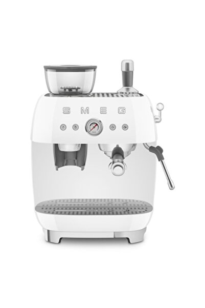 SMEG Espressor manual EGF03WHEU, stil anii '50, retro, râșniță încorporată, alb