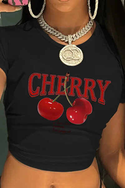 Tarz Cool Γυναικείο εμπριμέ Crop T-shirt - Καλοκαιρινή κοντομάνικη μπλούζα με...