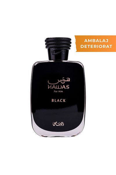 Rasasi Perfume with damaged packaging Hawas Black, Eau de Parfum, 100 ml
