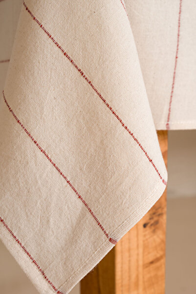Koza Home Grain 100% Cotton Table Cloth Cream-Tile 140X200 cm 2599