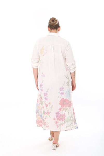 XL Modam Women's Woven Viscosa Printed Plus Size Dress