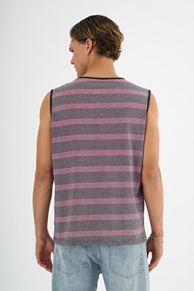 ALEXANDERGARDI Αμάνικο μπλουζάκι με ριγέ λαιμόκοψη