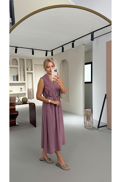Sezgi Tekin V-Neck Lilac Modal Dress
