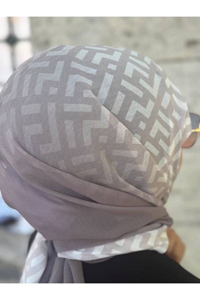 ALDAİR Shawl Chiffon Pattern Double Color