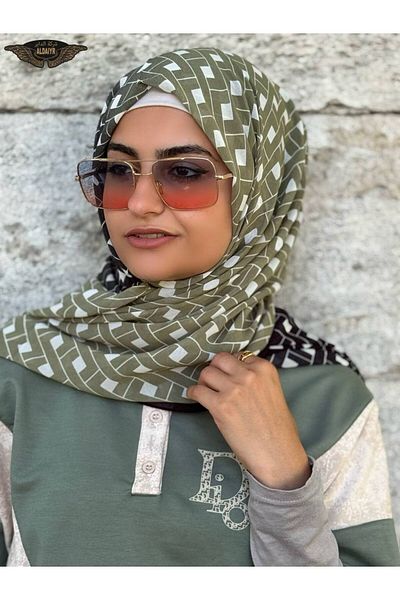 ALDAİR Shawl Chiffon Pattern Double Color