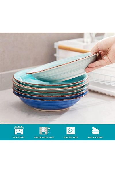 Tavola Farfurii adanci, set de 6, 21 cm, AZUR