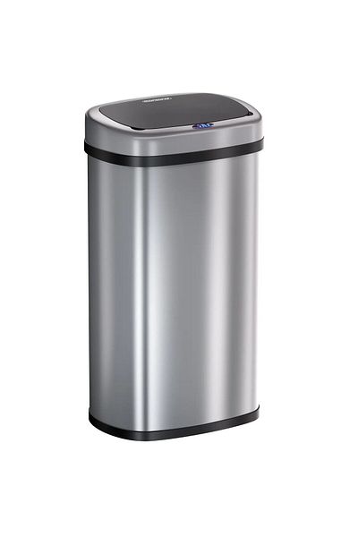 monzana trash can, with sensor, stainless steel, 50L