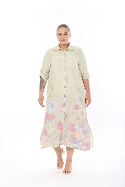 XL Modam Women's Woven Viscosa Printed Plus Size Dress