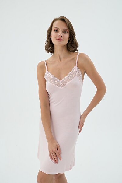 Sevim 17275 ЖІНОЧА КОРОТКА НІЧНА СУКНЯ З ТОНКИМИ ПЛЕЧАМИ