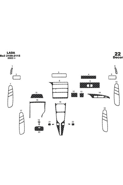 Marscockpitdesign لادا 215 كونسول-توربيد 2003 22 قطعة