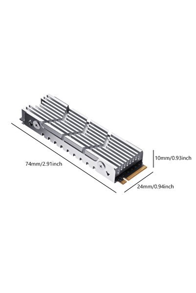 choice2 Silver A M.2 SSD NVMe Heat Sink heatsink M2 2280 SSD Hard Disk Alumin...