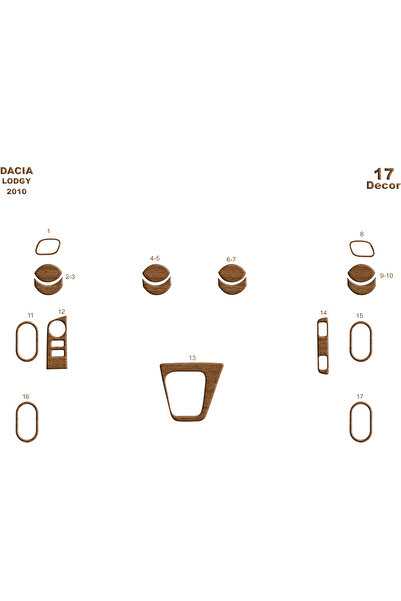 Marscockpitdesign داش لودجي كونسول-توربيدو 2010 17 قطعة