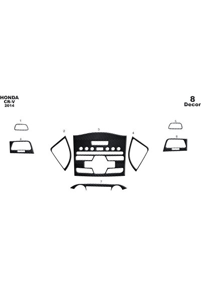 Marscockpitdesign هوندا CR-V 4X4 كونسول-توربيد 2014 8 قطع