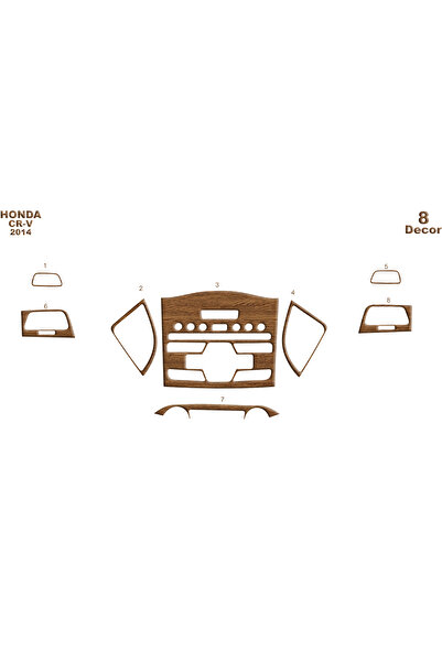 Marscockpitdesign هوندا CR-V 4X4 كونسول-توربيد 2014 8 قطع