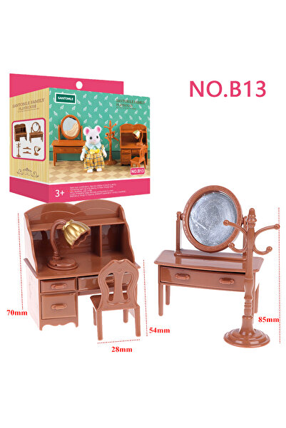 choice2 أثاث بيت الدمى العائلي B13 غابة الحيوانات 1/12 ألعاب مصغرة دمى الفتيات الملحقات غرفة النوم الحمام