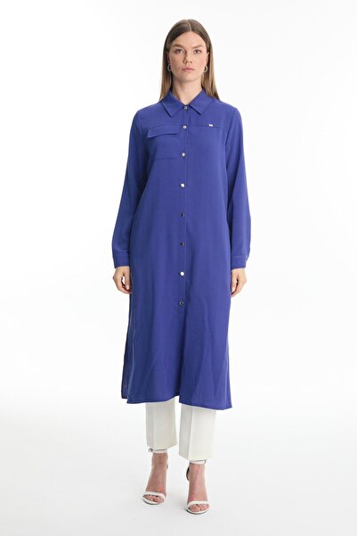 Zühre Wear Violet with Belt and Pocket Detail Gç-0247