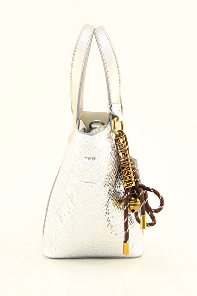 HNB Women's Silver Mini Bucket Bag