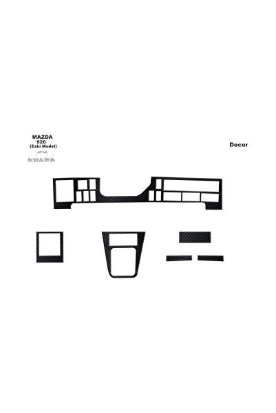 Marscockpitdesign مازدا 926 كونسول-توربيدو 1994 6 قطع