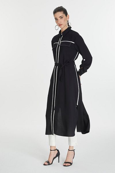 Zühre Black/Ecru Wear and Go with Color Stripe Gc-0261