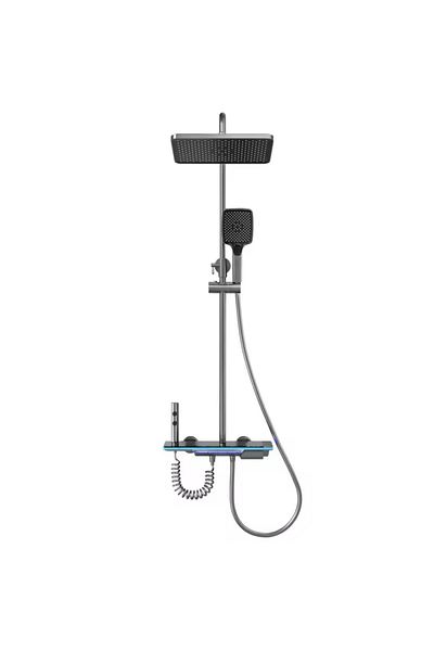 Rain Drop De la Robinetul Meu Coloana de dus cu afisaj LCD si turbina generatoare de curent, iluminare LED, corp baterie din alama