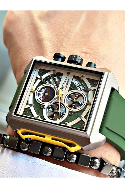 Ferrucci Original Design Watch with Functional Silicone Cord Men's Wristwatch Bracelet Gift