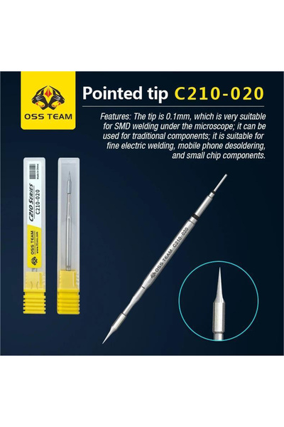 choice2 رأس مكواة لحام C210-020(I) OSS C210 C245 متوافق عالميًا مع مكواة اللح...