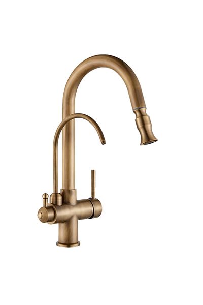 Rain Drop De la Robinetul Meu 3-Way Kitchen Faucet, Purified Water Filter Compatible Outlet, Pull-out Shower
