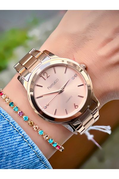Ferrucci Women's Wristwatch Steel Cord 3 Atm Water Resistant Bracelet Gift Watch