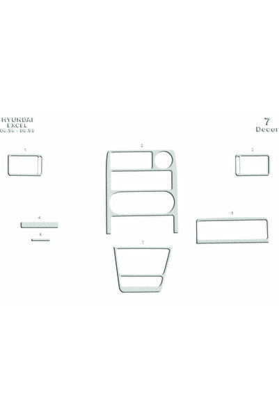 Marscockpitdesign هيونداي اكسل وحدة التحكم-توبيردو 1996-1999 7 قطع