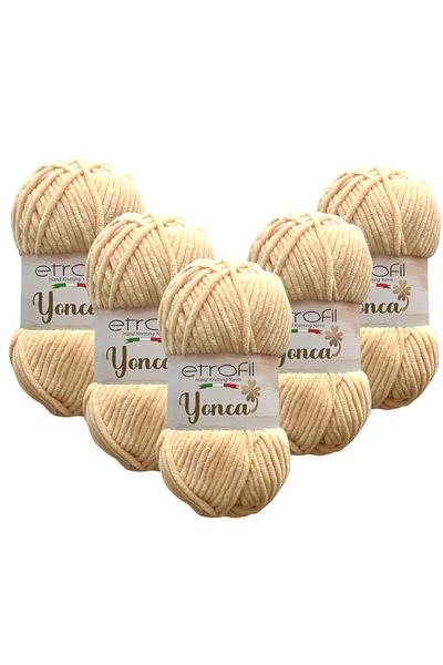 Etrofil Clover Velvet Hand Knitting Yarn 5 Pieces 70291 Sea Sand