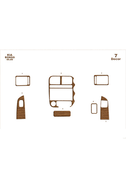 Marscockpitdesign كيا بونجو كونسول-توربيدو 2009 7 قطع