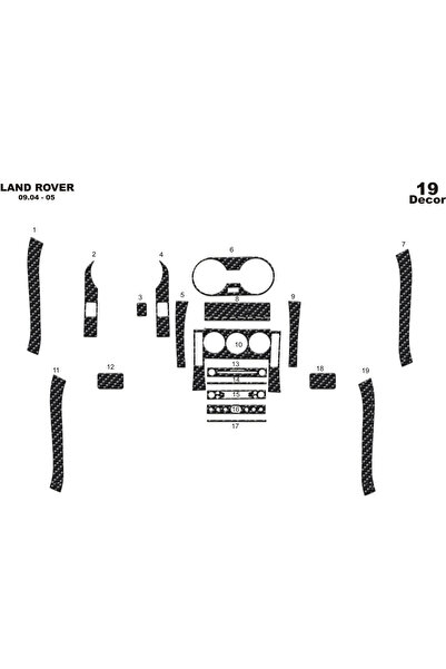 Marscockpitdesign لاند روفر فريلاندر وحدة التحكم-توبوردو 2004-2006 19 قطعة