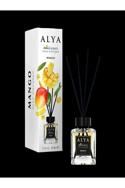 ALYA Odorizant de Cameră MANGO – | Reed Diffuser cu Bețișoare din Ratan – 100 ml