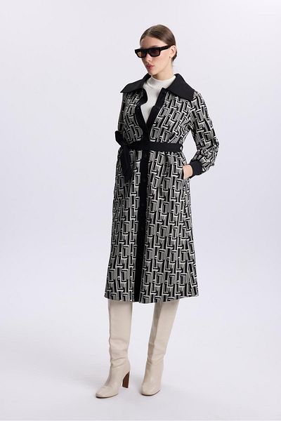 Zühre Stone Wear - Patterned Button and Belt Detailed Gç-0221