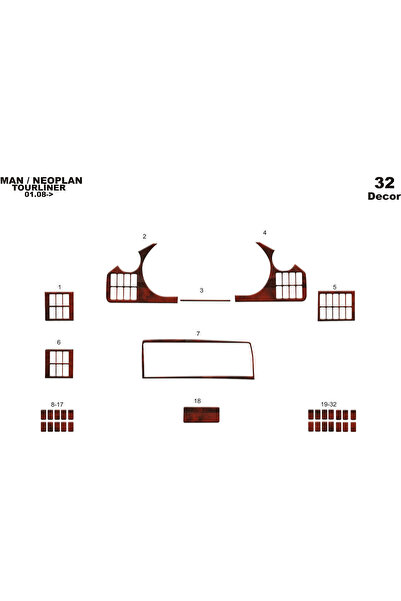 Marscockpitdesign مان تورلاينر كونسول-توربيد 2008 32 قطعة