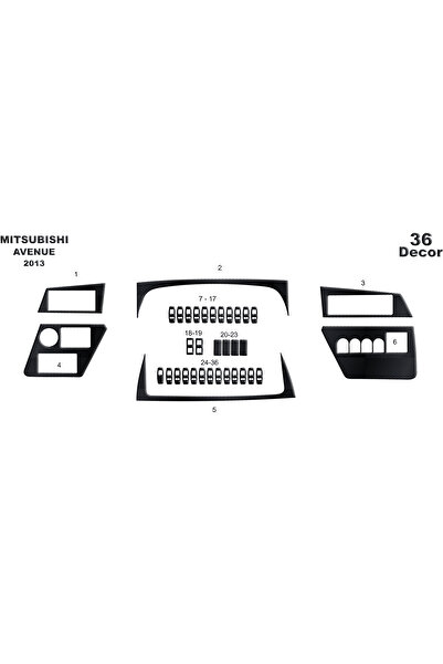 Marscockpitdesign ميتسوبيشي أفينيو وحدة التحكم-توردتو 2013 36 قطعة