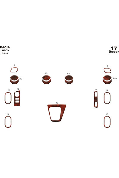 Marscockpitdesign داش لودجي كونسول-توربيدو 2010 17 قطعة