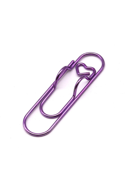 choice2 مشبك ورق معدني متعدد الوظائف باللون الأرجواني مع حامل قلم مدمج للدفات...